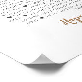 60 Dinge, die wir über Sie Liebe blauweiße Disy Poster (Ecke)