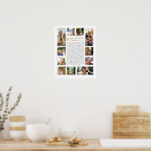 60 Dinge, die wir über Sie Liebe Foto Collage Gebu Poster (Küche)