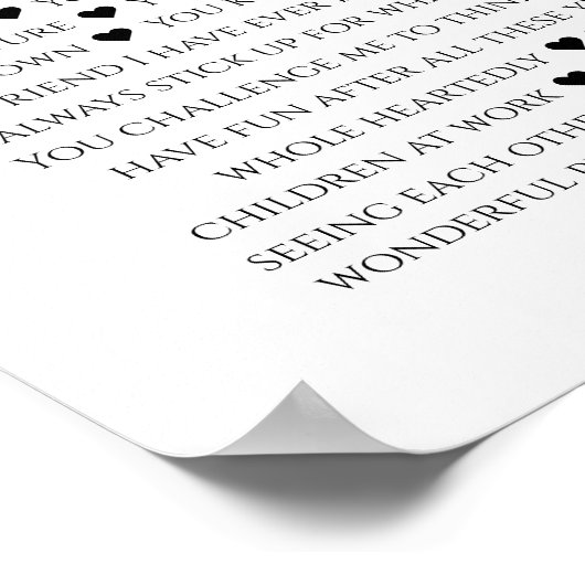 60 Dinge, die wir über Sie Liebe haben, 70. 80. Poster (Ecke)