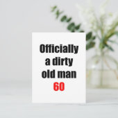 60 Dirty Old Man Postkarte (Stehend Vorderseite)