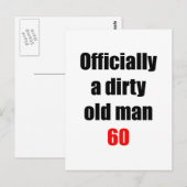 60 Dirty Old Man Postkarte (Vorne/Hinten)