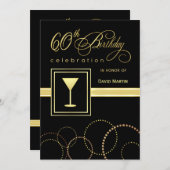 60. Einladungen zur Geburtstagspartei - Zeitgenöss (Vorne/Hinten)