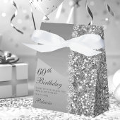 60. Elegant Silver Birthday Geschenkschachtel