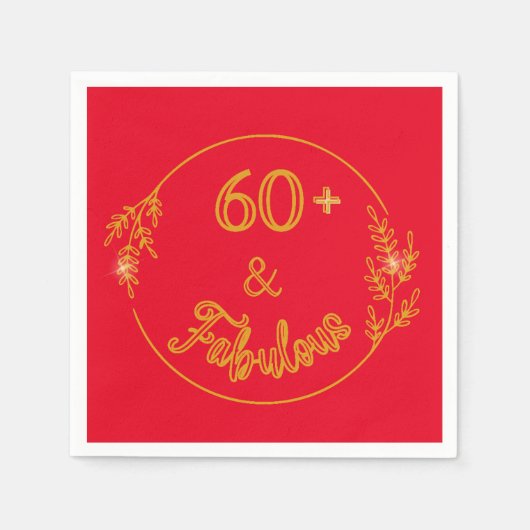 60 Etwas und Fantastisch Serviette (Vorderseite)