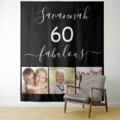 60 fabelhafte Black Foto Geburtstagsparty Wandteppich (Beispiel)