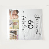 60 fabelhafte Foto Überraschung Party Geburtstag Wandteppich (Vorderseite (Horizontal))