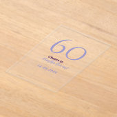 60 & fabulous birthday purple bold name date styli acryleinladungen (Ablage )