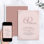 60 & Fabulous Blush Pink & Black Geburtstag Einladung<br><div class="desc">Es ist dein besonderer 60. Geburtstag, und es ist Zeit zu feiern! Will du, den besten Bash in der Stadt zu werfen? Mit dieser 60 & Fabulous Blush Pink & Black Birthday Einladung starten Sie ganz stilvoll. Es wird sicher sein, den Ton für eine glamouröse Feier Set. Diese schöne Einladung...</div>