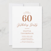 60 & Fabulous Burnt Orange Boho Birthday Einladung (Rückseite)