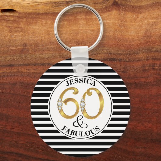 60 & Fabulous Schlüsselanhänger (Vorderseite)