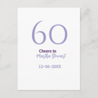 60 & fantastischer Geburtstag lila fett Name Datum