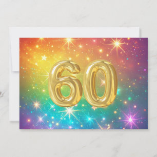 60. Farbenfroher Regenbogenstern Feiertagskarte