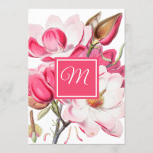 60. Floral Pink Elegant Monogram Geburtstag
