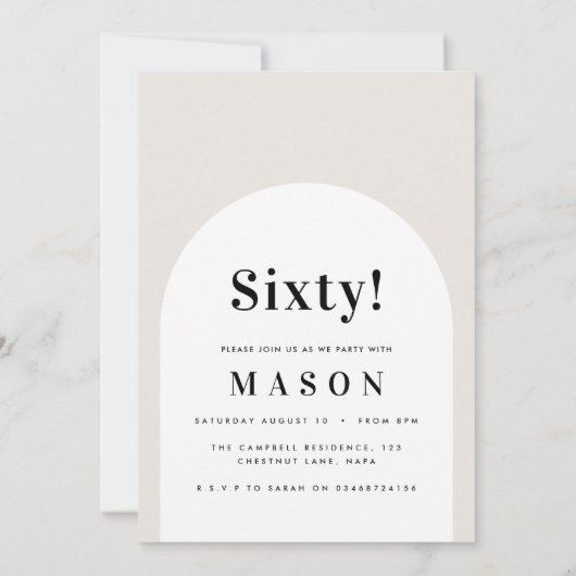 60. Foto 60. Einladung (Rückseite)