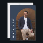 60. Foto 60. Einladung<br><div class="desc">60. Foto 60. moderne schlichte Geburtstagsfeier Einladung. Modernes elegantes marineblaues Design für Typografie.</div>