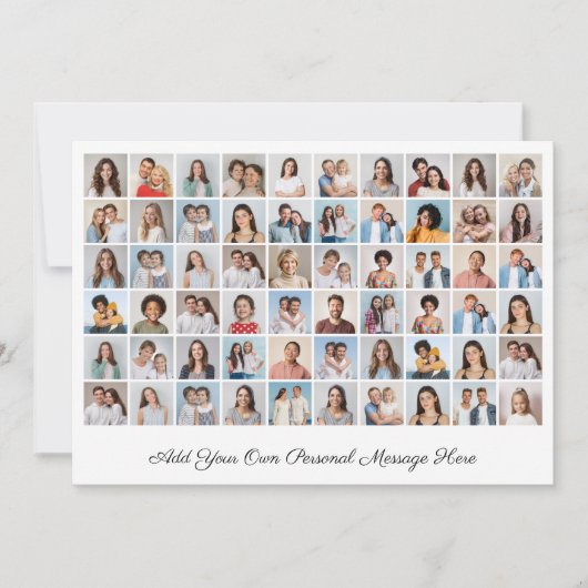 60 Foto Collage Fügen Sie Ihre Begrüßung bearbeitb Einladung (Vorderseite)