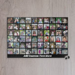 60 Foto Collage Grid - Script Text - schwarz Puzzle<br><div class="desc">Verwenden Sie 60 SQUARE-Fotos, um eine persönliche Foto-Collage zu erstellen. Dieses moderne, saubere Layout enthält einen Textblock in einem modernen Schriftart, um einem Freund oder Großeltern einen Familiennamen oder einen Gruß hinzuzufügen. Die Hintergrundfarbe kann im Anpassungsbereich geändert werden. ***Beste Ergebnisse für dieses mehrteilige Foto-Layout - Ihre Fotos vor dem Hochladen...</div>