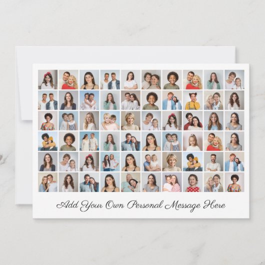 60 Foto Collage Ihre eigene Grußkarte hinzufügen (Vorderseite)