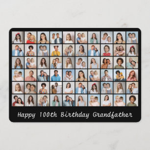 60 Foto-Collage mit beliebigem Alter und Namen Geb