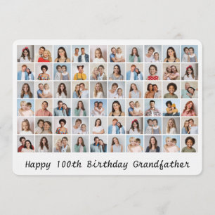 60 Foto-Collage mit beliebigem Alter und Namen Geb
