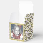 60. Foto Keepake - Gold/Weiß Zahlenmuster Geschenkschachtel (Geöffnet)