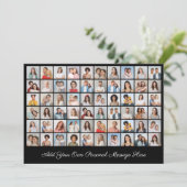 60 Fotocollage Eigene Begrüßung hinzufügen Karte (Stehend Vorderseite)