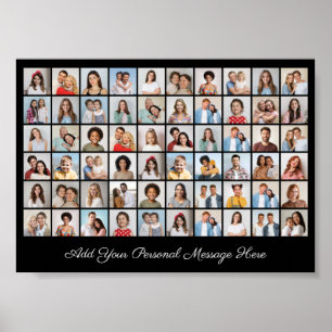 60 Fotocollage Eigene Begrüßung hinzufügen Poster