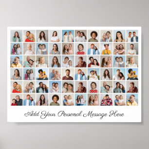 60 Fotocollage Eigene Begrüßung hinzufügen Poster