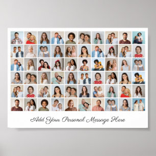 60 Fotocollage Eigene Begrüßung hinzufügen Poster