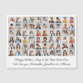 60 FotoCollage Happy Vatertag Magnetkarte (Vorderseite)