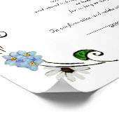 60 Gäste Quaker Wedding im Sommer - blau, weiß Poster (Ecke)