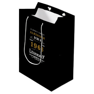 60. Geburtstag 1963 Name Legendary Black Gold hinz Mittlere Geschenktüte