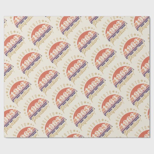 60. Geburtstag 1963 vollendet Geschenkpapier (Flach)