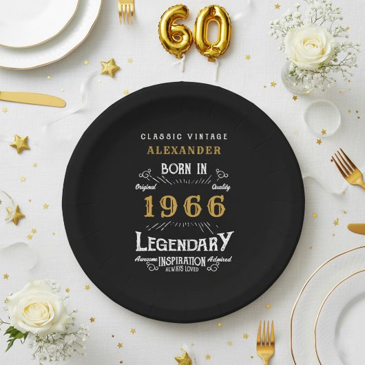 60. Geburtstag 1966 Legendär Retro Pappteller