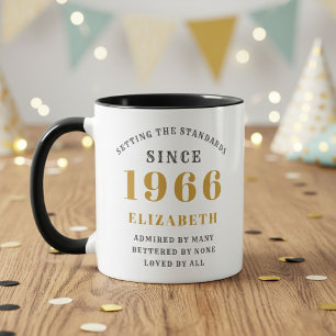 60. Geburtstag 1966 Namen hinzufügen Elegant Tasse