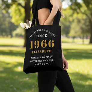 60. Geburtstag 1966 Schwarz Gold Für Sie Personali Tasche