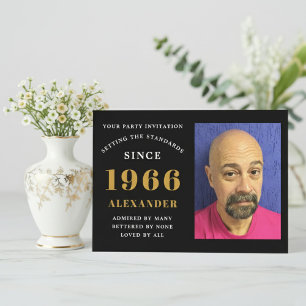 60. Geburtstag 1966 Schwarzes Gold Personalisierte Einladung