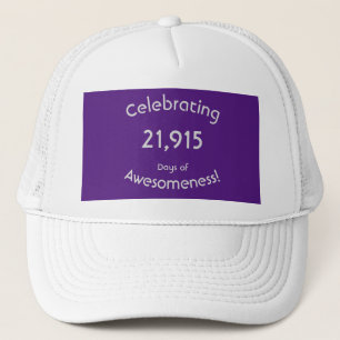 60. Geburtstag - 21.915 Tage Awesomeness gefeiert Truckerkappe