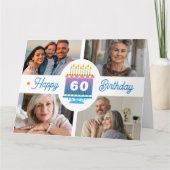 60. Geburtstag 4 Fotokarte Karte (Vorderseite)