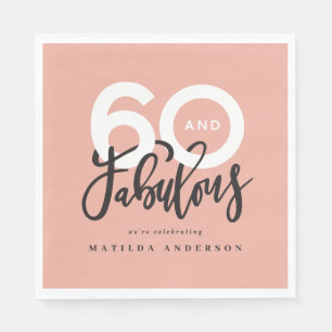 60. Geburtstag, 60 aussehen gut modern Serviette