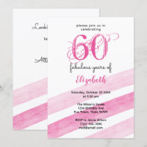 60. Geburtstag 60 fabelhafte Jahre PINK