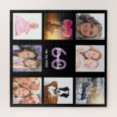 60. Geburtstag 60 Foto schwarze Frau Puzzle (Horizontal)