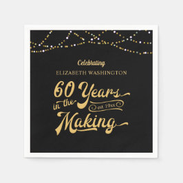 60. Geburtstag 60 JAHRE IN DER MAKING String Light Serviette