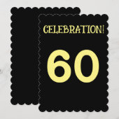 60. GEBURTSTAG 60 PARTY CUSTOM Einladungen (Vorne/Hinten)