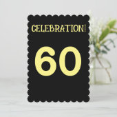 60. GEBURTSTAG 60 PARTY CUSTOM Einladungen (Stehend Vorderseite)