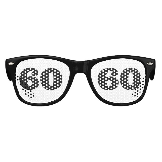 60. GEBURTSTAG 60 Party Sonnenbrille (Vorderseite)