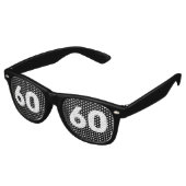 60. GEBURTSTAG 60 SONNENSCHIRME PARTYBRILLE (Schrägansicht)