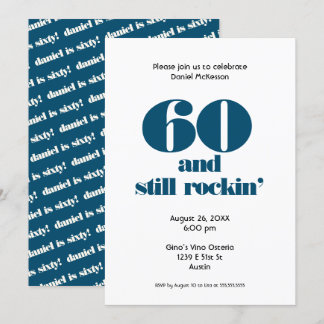 60 Geburtstag 60 und Still Rockin' | Feier Einladung