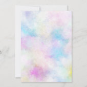 60. Geburtstag Abendessen Blue Pink Blütenpastel Einladung (Rückseite)