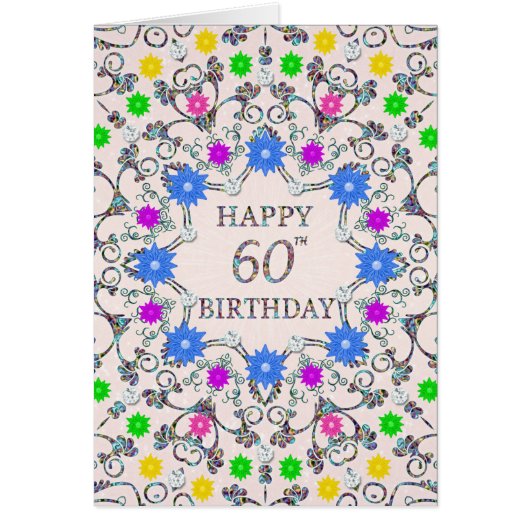 60. Geburtstag Abstrakte Blume (Vorne)